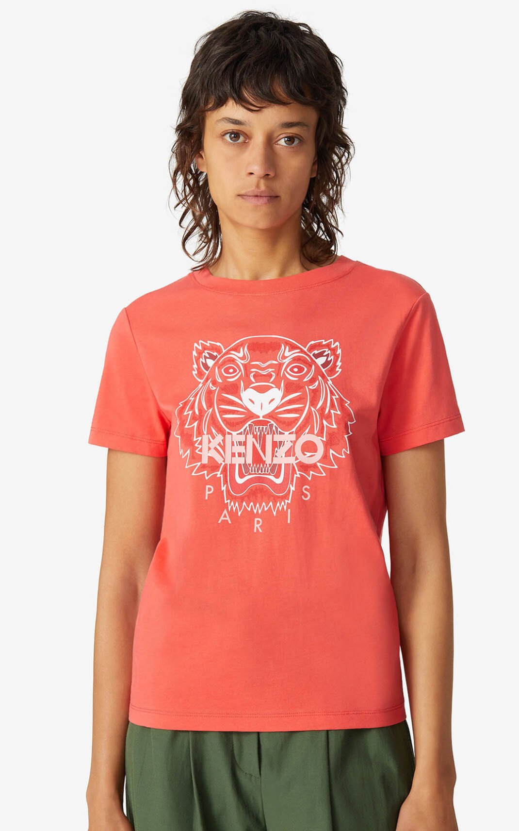 Kenzo Tiger μπλουζακια γυναικεια κοκκινα | GR629948